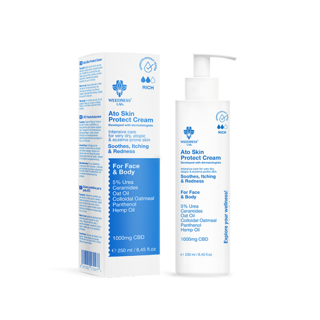 Crema para piel seca, atópica y propensa al eccema Crema para piel seca y atópica con 1000 mg CBD - Imagen 1