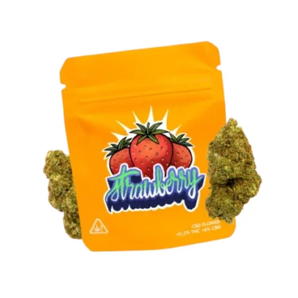 Compra Strawberry, flores CBD premium de Gorilla Grillz. Aroma dulce a fresa con notas picantes y terrosas.